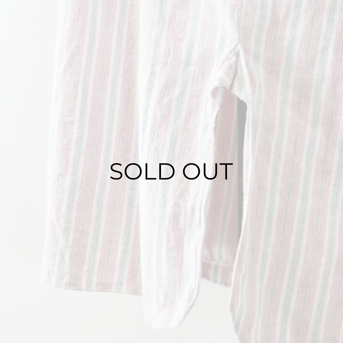 画像14: OLD Tuck Ackermann COTTON STRIPE FLANNEL PULLOVER LONG SLEEPING SHIRT (14)