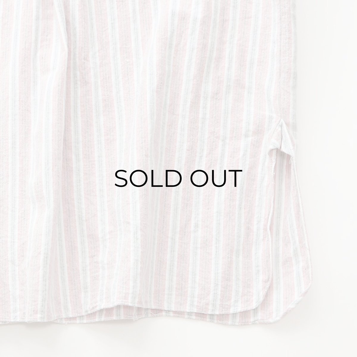 画像3: OLD Tuck Ackermann COTTON STRIPE FLANNEL PULLOVER LONG SLEEPING SHIRT (3)