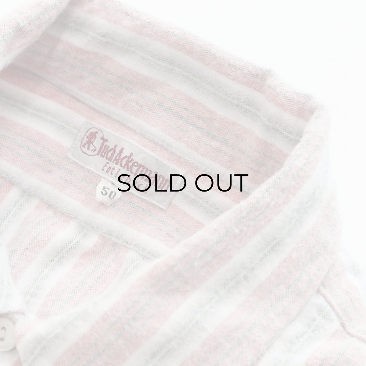 画像5: OLD Tuck Ackermann COTTON STRIPE FLANNEL PULLOVER LONG SLEEPING SHIRT (5)