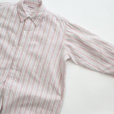 画像2: OLD Tuck Ackermann COTTON STRIPE FLANNEL PULLOVER LONG SLEEPING SHIRT (2)
