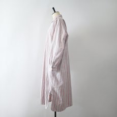 画像9: OLD Tuck Ackermann COTTON STRIPE FLANNEL PULLOVER LONG SLEEPING SHIRT (9)