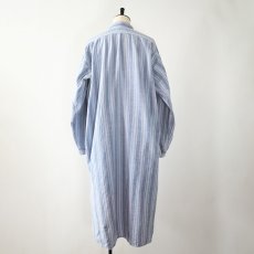 画像3: OLD farosa COTTON STRIPE FLANNEL PULLOVER LONG SLEEPING SHIRT (3)