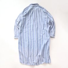 画像8: OLD farosa COTTON STRIPE FLANNEL PULLOVER LONG SLEEPING SHIRT (8)