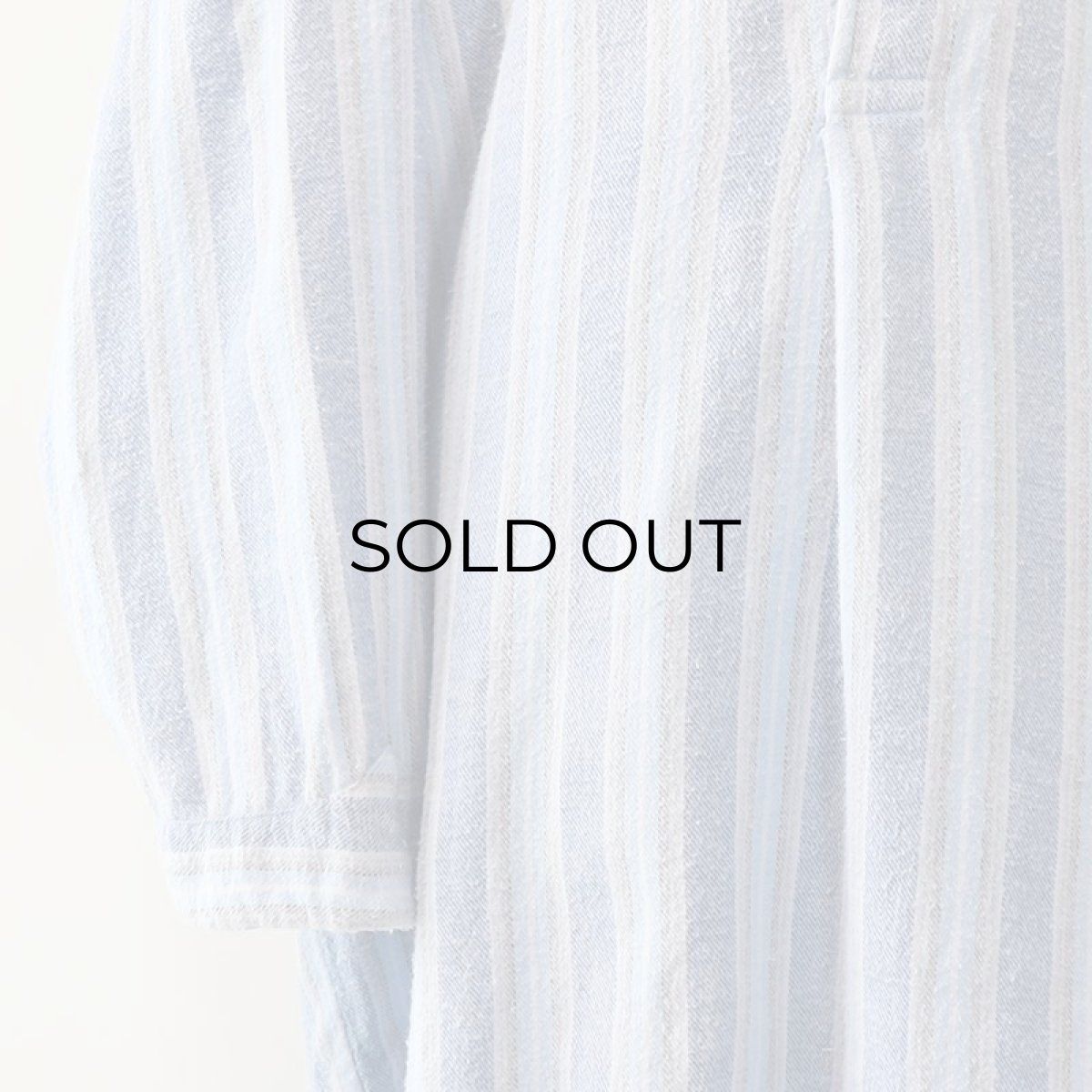 画像6: OLD farosa COTTON STRIPE FLANNEL PULLOVER LONG SLEEPING SHIRT (6)