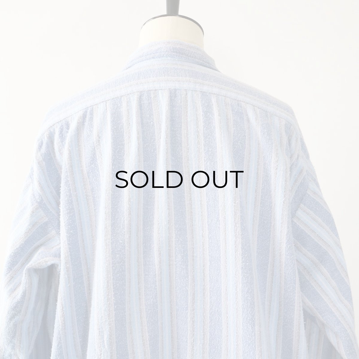 画像5: OLD farosa COTTON STRIPE FLANNEL PULLOVER LONG SLEEPING SHIRT (5)