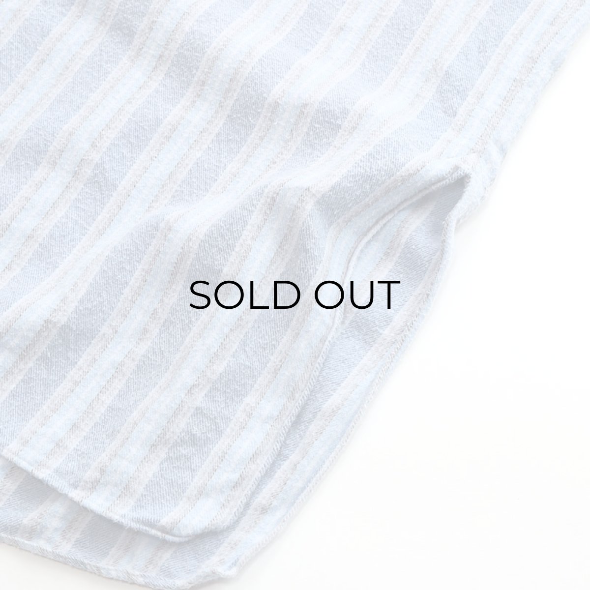 画像13: OLD farosa COTTON STRIPE FLANNEL PULLOVER LONG SLEEPING SHIRT (13)