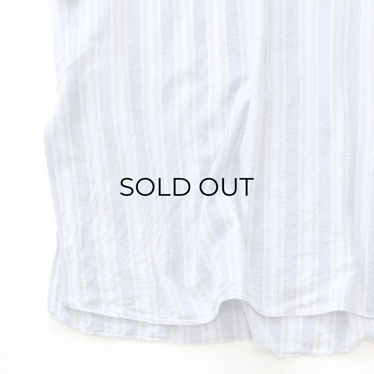 画像10: OLD farosa COTTON STRIPE FLANNEL PULLOVER LONG SLEEPING SHIRT (10)