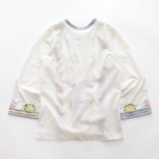 画像4: OLD VELOSO'S EMBROIDERED COLLARLESS BLOUSE (4)