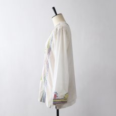 画像14: OLD VELOSO'S EMBROIDERED COLLARLESS BLOUSE (14)