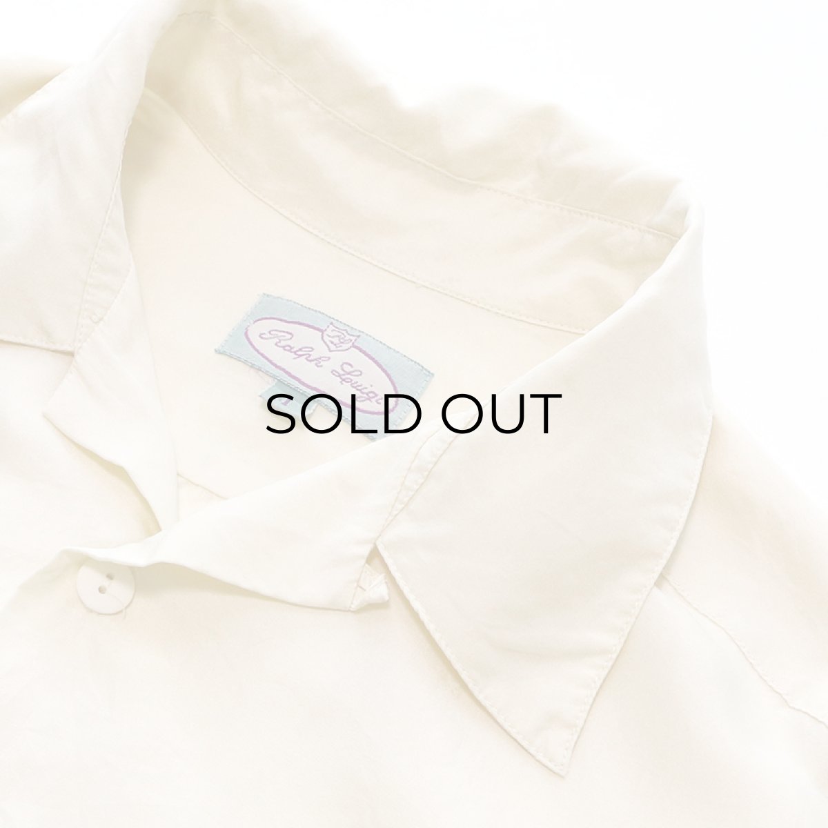 画像7: 80's Ralph Louigi SILK OPEN COLLAR BOX SHIRT (7)