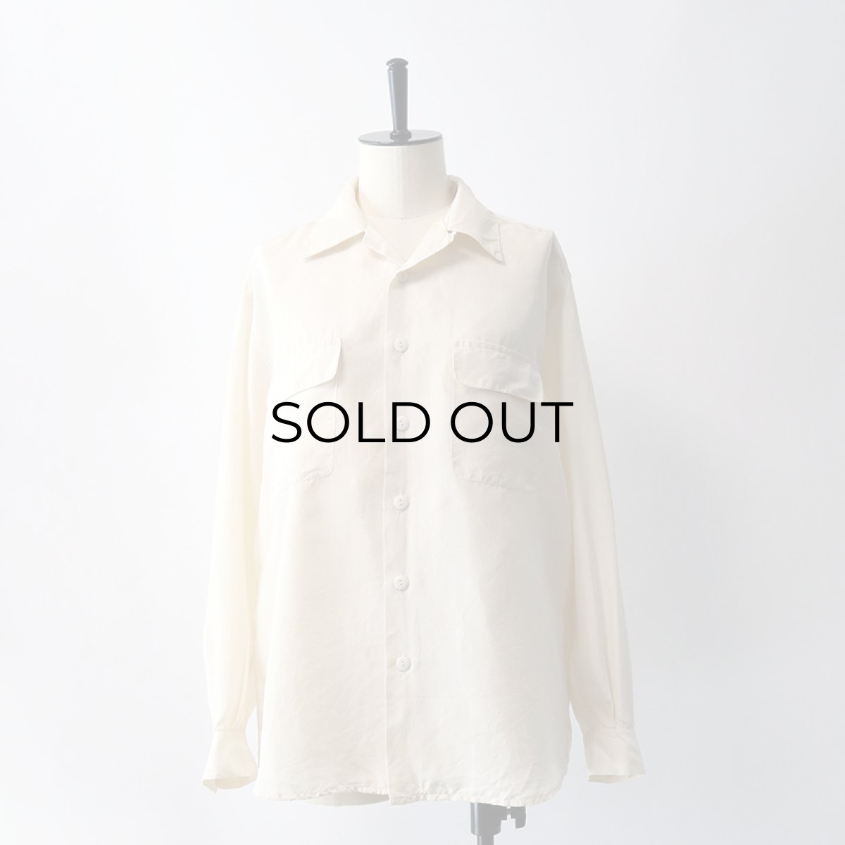 画像8: 80's Ralph Louigi SILK OPEN COLLAR BOX SHIRT (8)