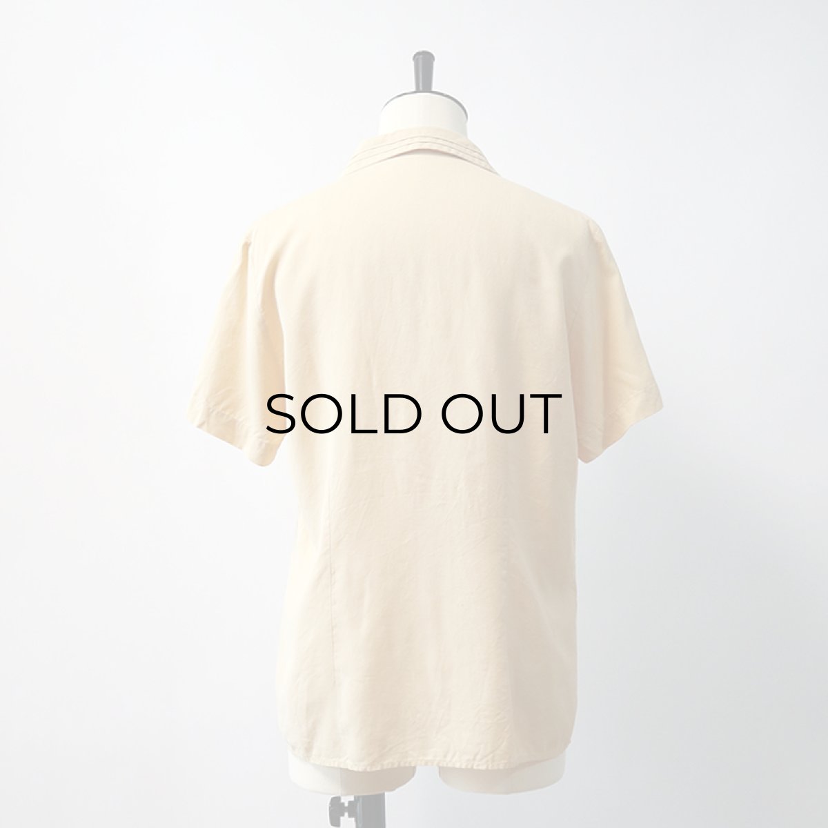 画像10: UNKNOWN BRAND SILK S/S OPEN COLLAR SHIRT (10)