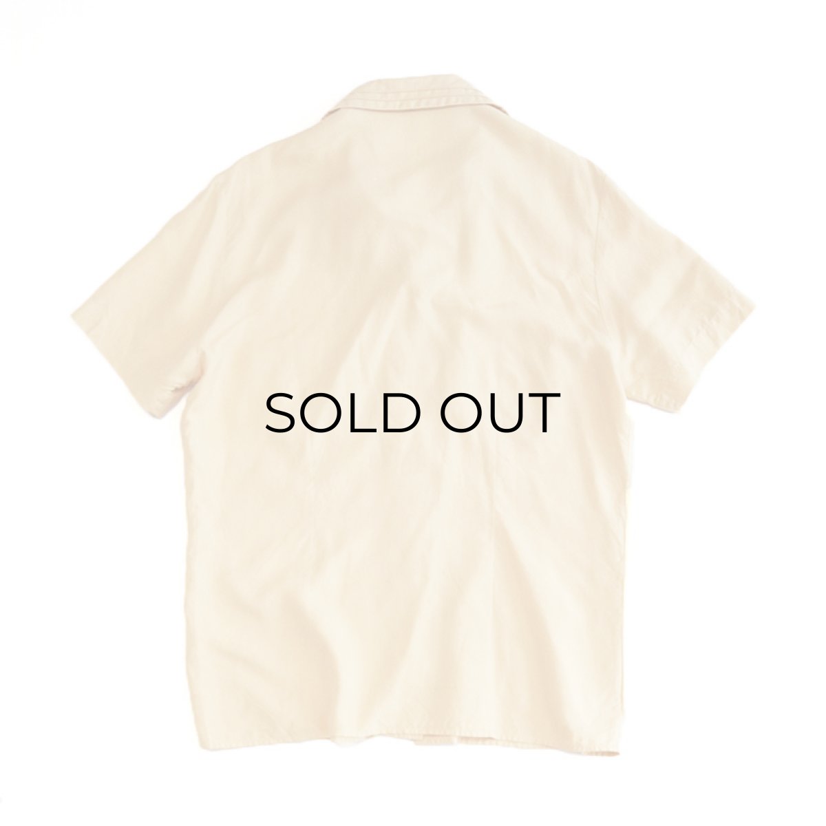 画像3: UNKNOWN BRAND SILK S/S OPEN COLLAR SHIRT (3)