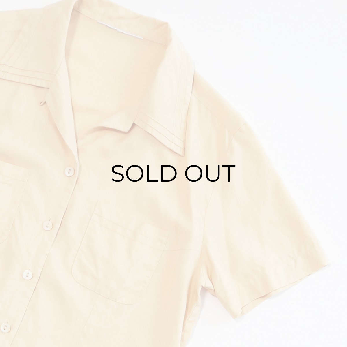 画像4: UNKNOWN BRAND SILK S/S OPEN COLLAR SHIRT (4)