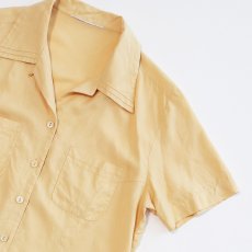 画像4: UNKNOWN BRAND SILK S/S OPEN COLLAR SHIRT (4)