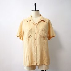 画像8: UNKNOWN BRAND SILK S/S OPEN COLLAR SHIRT (8)