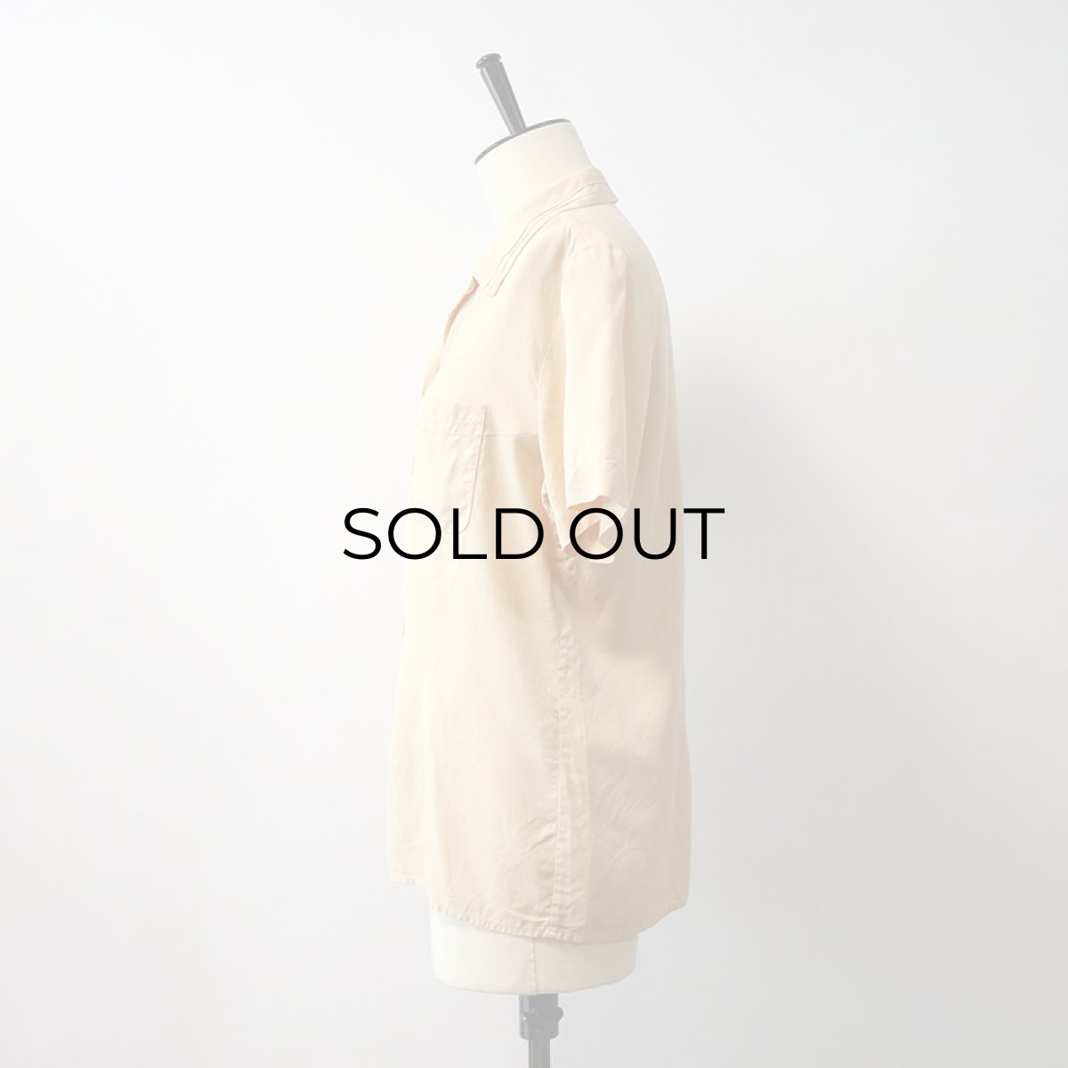 画像9: UNKNOWN BRAND SILK S/S OPEN COLLAR SHIRT (9)