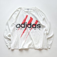 画像3: 90's adidas COTTON W-PRINT L/S TEE "adidas soccer" "MADE IN USA" (3)