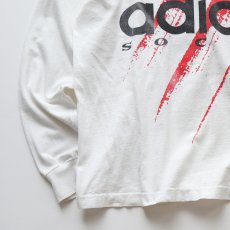 画像5: 90's adidas COTTON W-PRINT L/S TEE "adidas soccer" "MADE IN USA" (5)