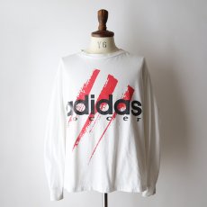 画像16: 90's adidas COTTON W-PRINT L/S TEE "adidas soccer" "MADE IN USA" (16)