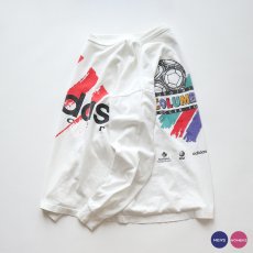 画像1: 90's adidas COTTON W-PRINT L/S TEE "adidas soccer" "MADE IN USA" (1)