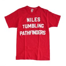 画像1: 〜80's WOLF COTTON PRINT S/S TEE "NILES TUMBLING PANTHFINDERS" (1)