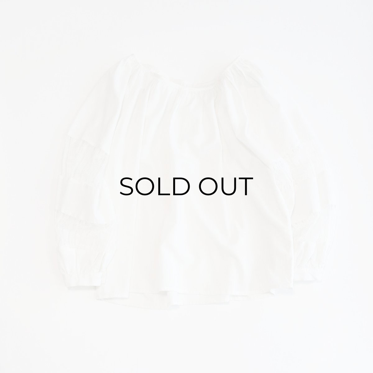 画像1: UNKNOWN BRAND COTTON DESIGN SLEEVE PULLOVER BLOUSE (1)