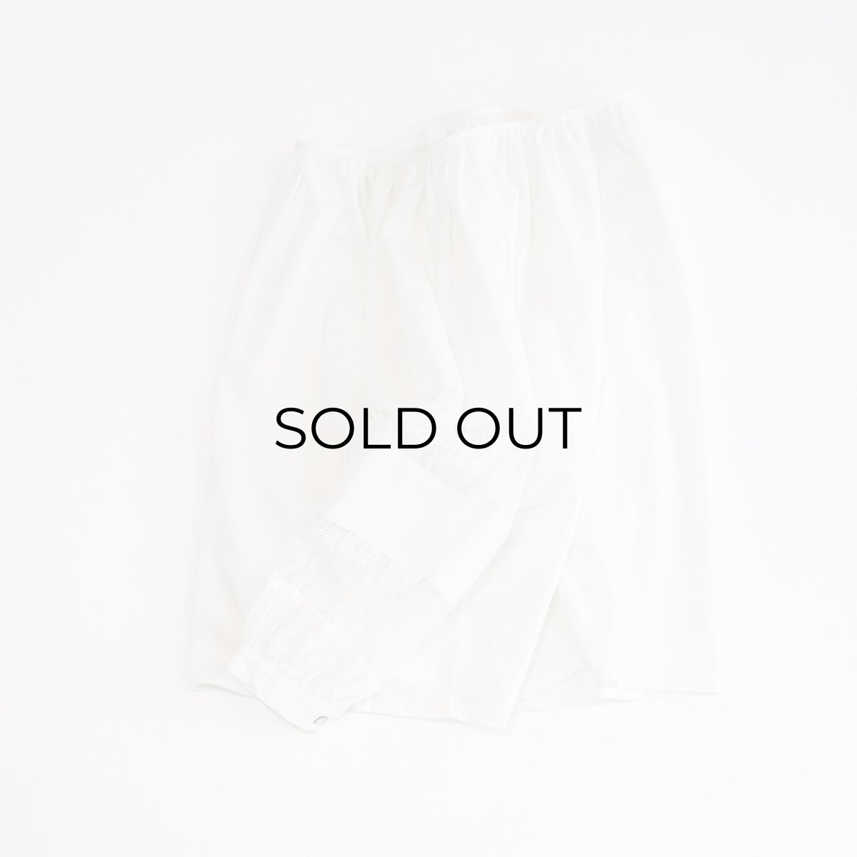 画像2: UNKNOWN BRAND COTTON DESIGN SLEEVE PULLOVER BLOUSE (2)