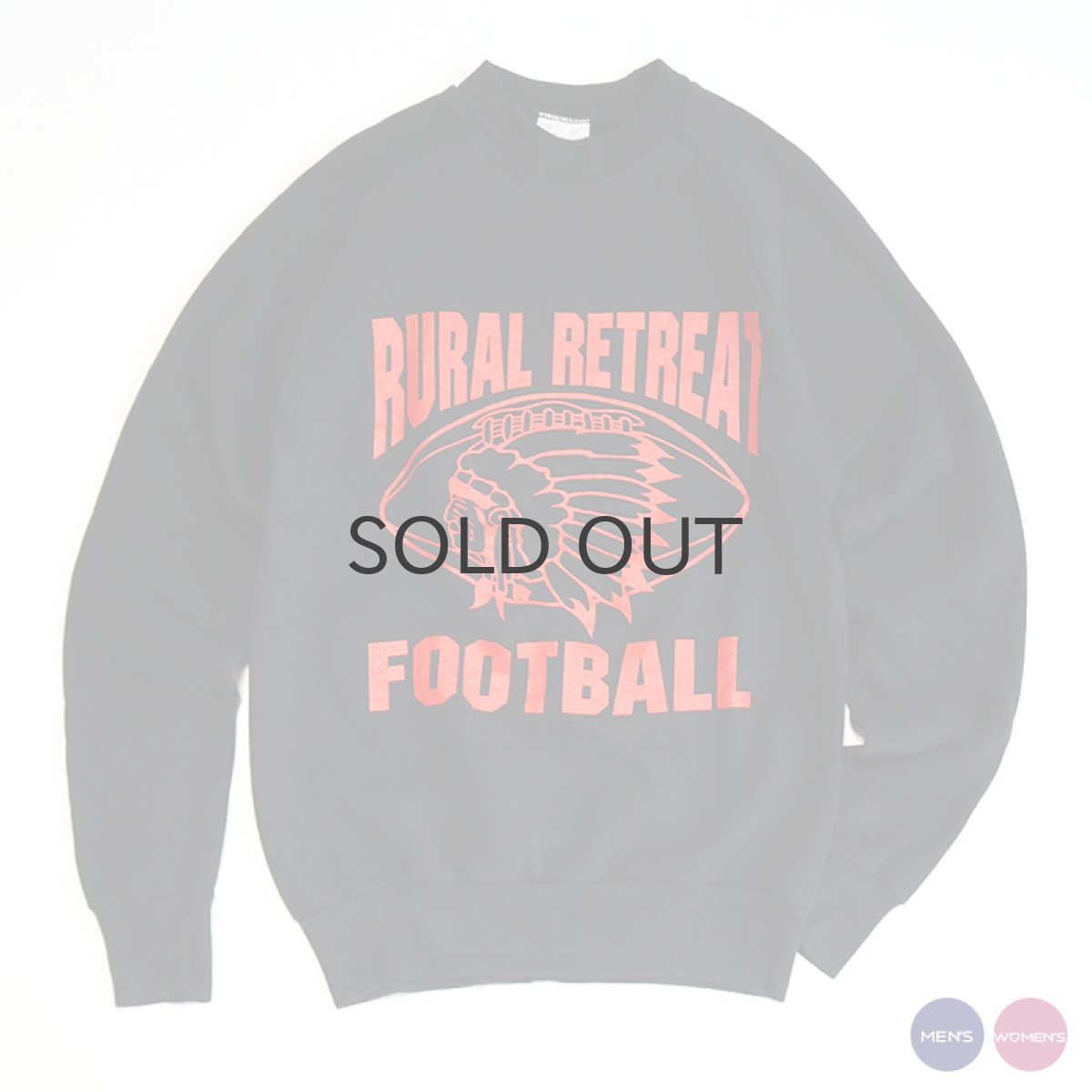 画像1: 〜90's BEAVER CREEK W-PRINT CREW NECK SWEAT "RURAL RETREAT FOOTBALL" "MADE IN USA" (1)