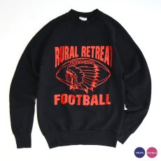 画像1: 〜90's BEAVER CREEK W-PRINT CREW NECK SWEAT "RURAL RETREAT FOOTBALL" "MADE IN USA" (1)