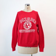 画像10: 80's Velva Sheen PRINT CREW NECK SWEAT "MIAMI UNIVERSITY" "MADE IN USA" (10)