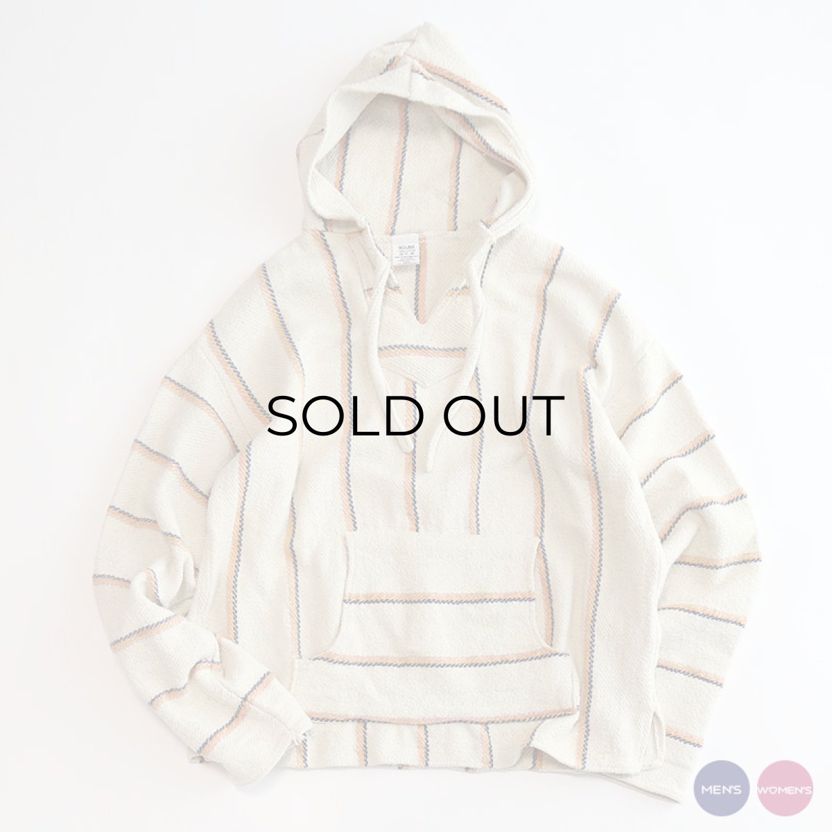 画像1: OLD MOLINA COTTON STRIPE PULLOVER MEXICAN PARKA (1)