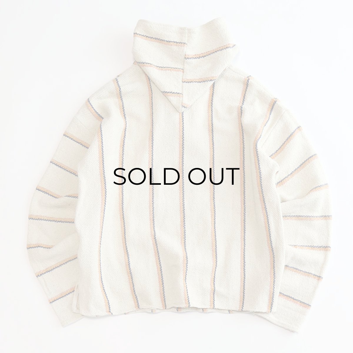 画像3: OLD MOLINA COTTON STRIPE PULLOVER MEXICAN PARKA (3)