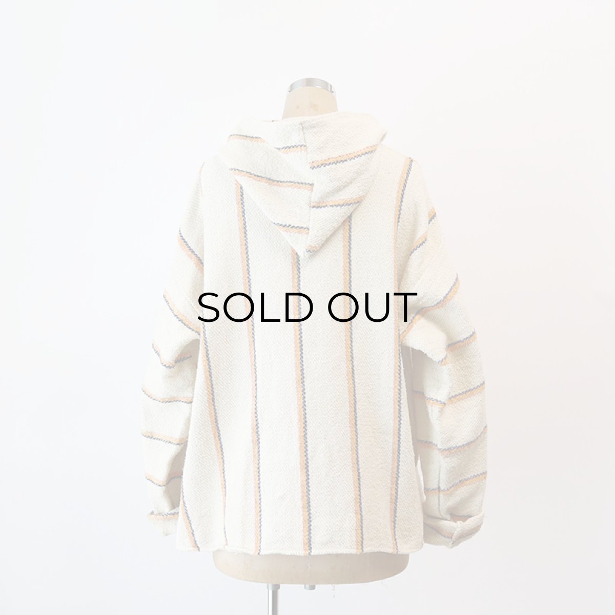 画像17: OLD MOLINA COTTON STRIPE PULLOVER MEXICAN PARKA (17)