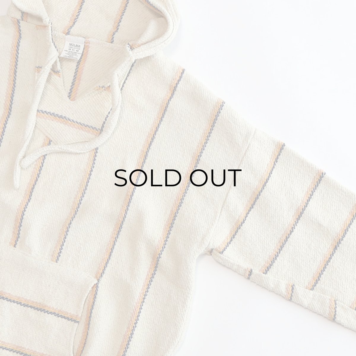 画像5: OLD MOLINA COTTON STRIPE PULLOVER MEXICAN PARKA (5)