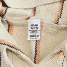 画像8: OLD MOLINA COTTON STRIPE PULLOVER MEXICAN PARKA (8)