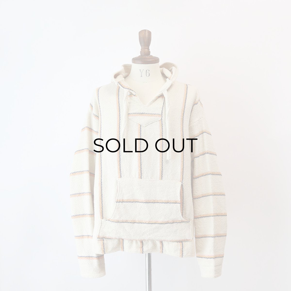 画像18: OLD MOLINA COTTON STRIPE PULLOVER MEXICAN PARKA (18)