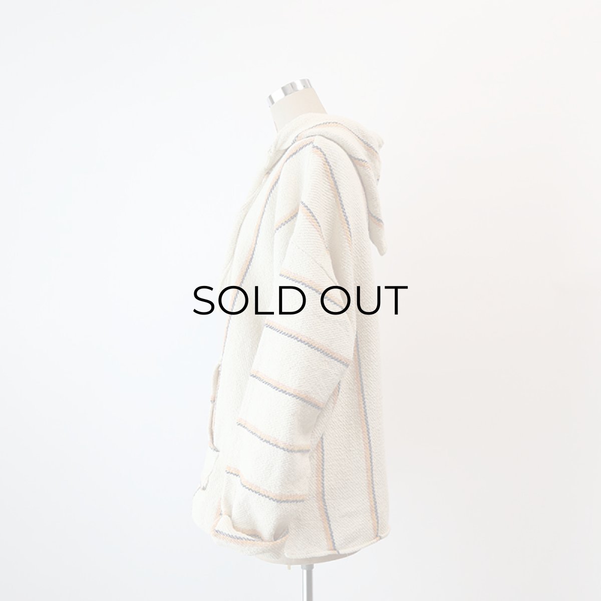 画像16: OLD MOLINA COTTON STRIPE PULLOVER MEXICAN PARKA (16)