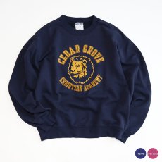 画像1: 90's JERZEES PRINT CREW NECK SWEAT "CEDAR GROVE CHRISTIAN ACADEMY" (1)