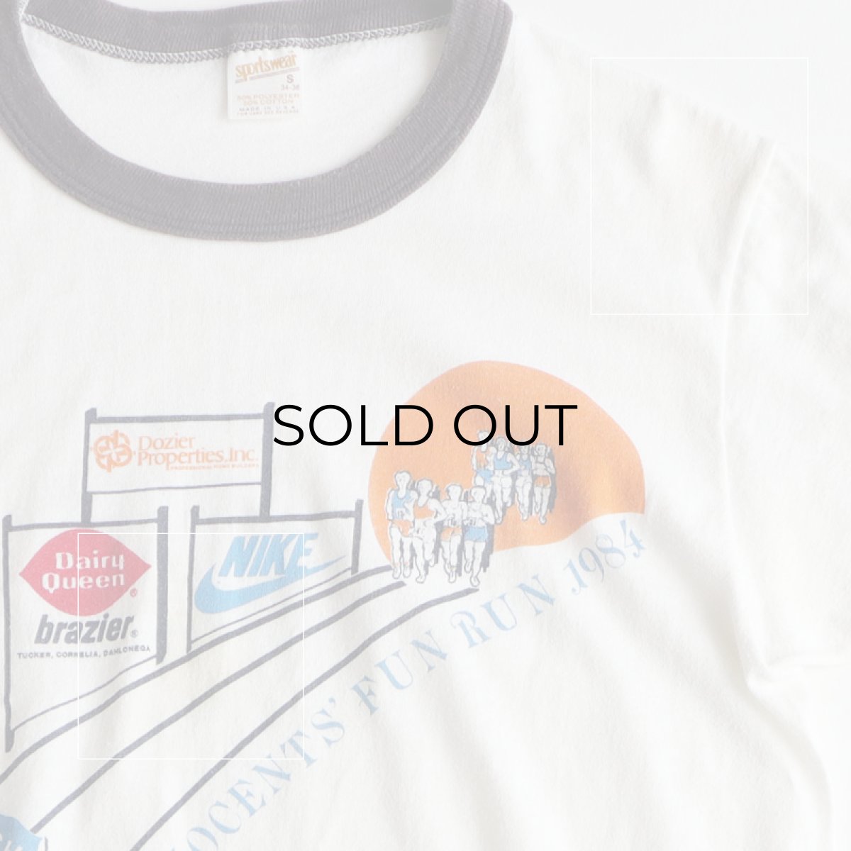 画像8: 80's Sportswear PRINT S/S TRIM TEE "HOLY INNOCENTS FUN RUN 1984" "MADE IN USA" (8)