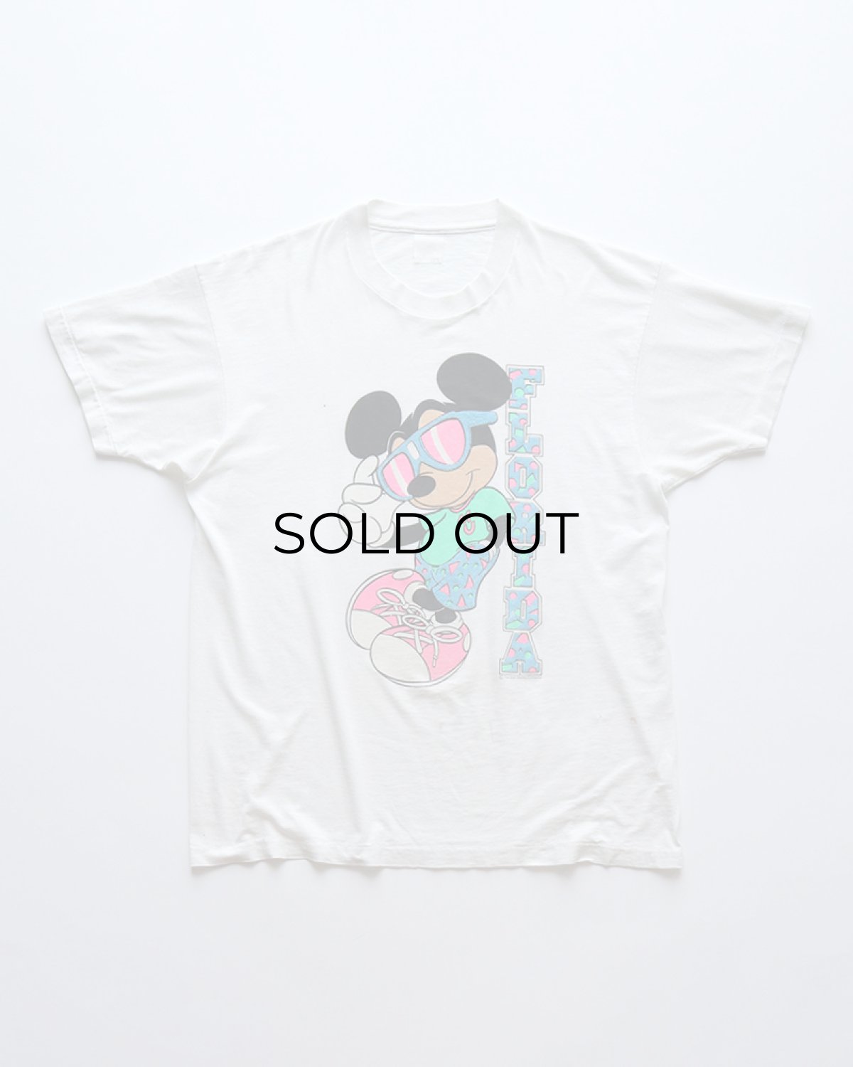 画像1: 80's Sherry  "MICKEY" PRINT S/S TEE "FLORIDA" "MADE IN USA" (1)