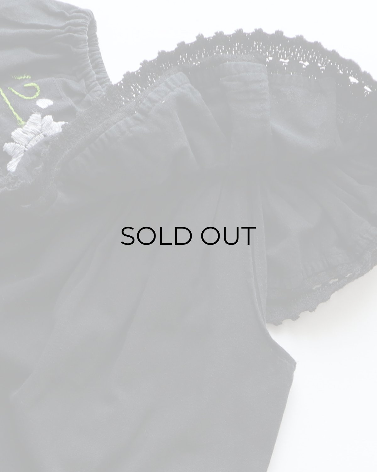 画像4: OLD UNKNOWN BRAND COTTON EMBROIDERED FRILL COLLAR N/S TOP (4)