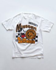 画像1: 90's Jostens COTTON "MICKEY" PRINT S/S TEE "UNIVERSITY Missouri" "MADE IN USA" (1)
