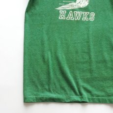 画像4: 〜80's Velva Sheen PRINT S/S FOOTBALL TEE "HENDERSON HAWKS" "MADE IN USA" (4)