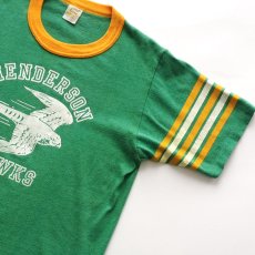 画像3: 〜80's Velva Sheen PRINT S/S FOOTBALL TEE "HENDERSON HAWKS" "MADE IN USA" (3)