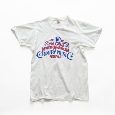 画像1: 80's SCREEN STARS COTTON W-PRINT S/S TEE "THE GREAT NORTH AMERICAN COUNTRY MUSIC FESTIVAL" "MADE IN USA" (1)