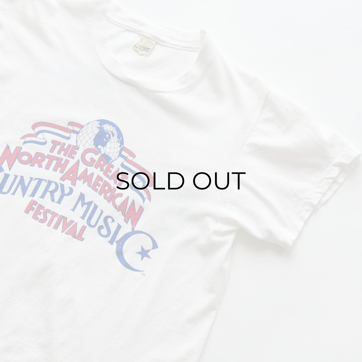 画像3: 80's SCREEN STARS COTTON W-PRINT S/S TEE "THE GREAT NORTH AMERICAN COUNTRY MUSIC FESTIVAL" "MADE IN USA" (3)