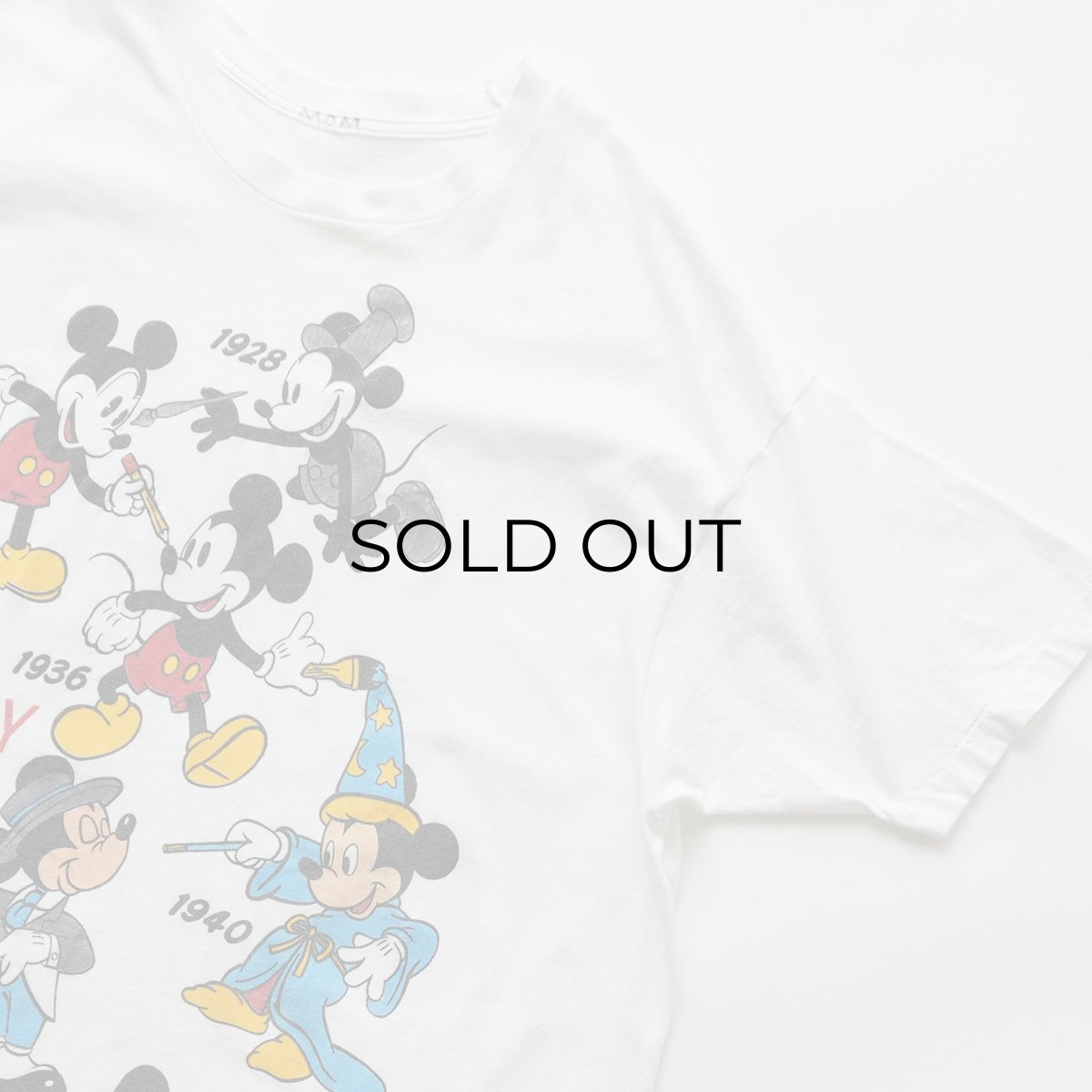 画像3: 80's UNKNOWN BRAND COTTON "SIXTY YEARS MICKEY" PRINT S/S BIG TEE (3)