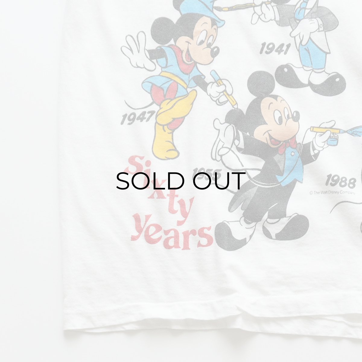 画像4: 80's UNKNOWN BRAND COTTON "SIXTY YEARS MICKEY" PRINT S/S BIG TEE (4)