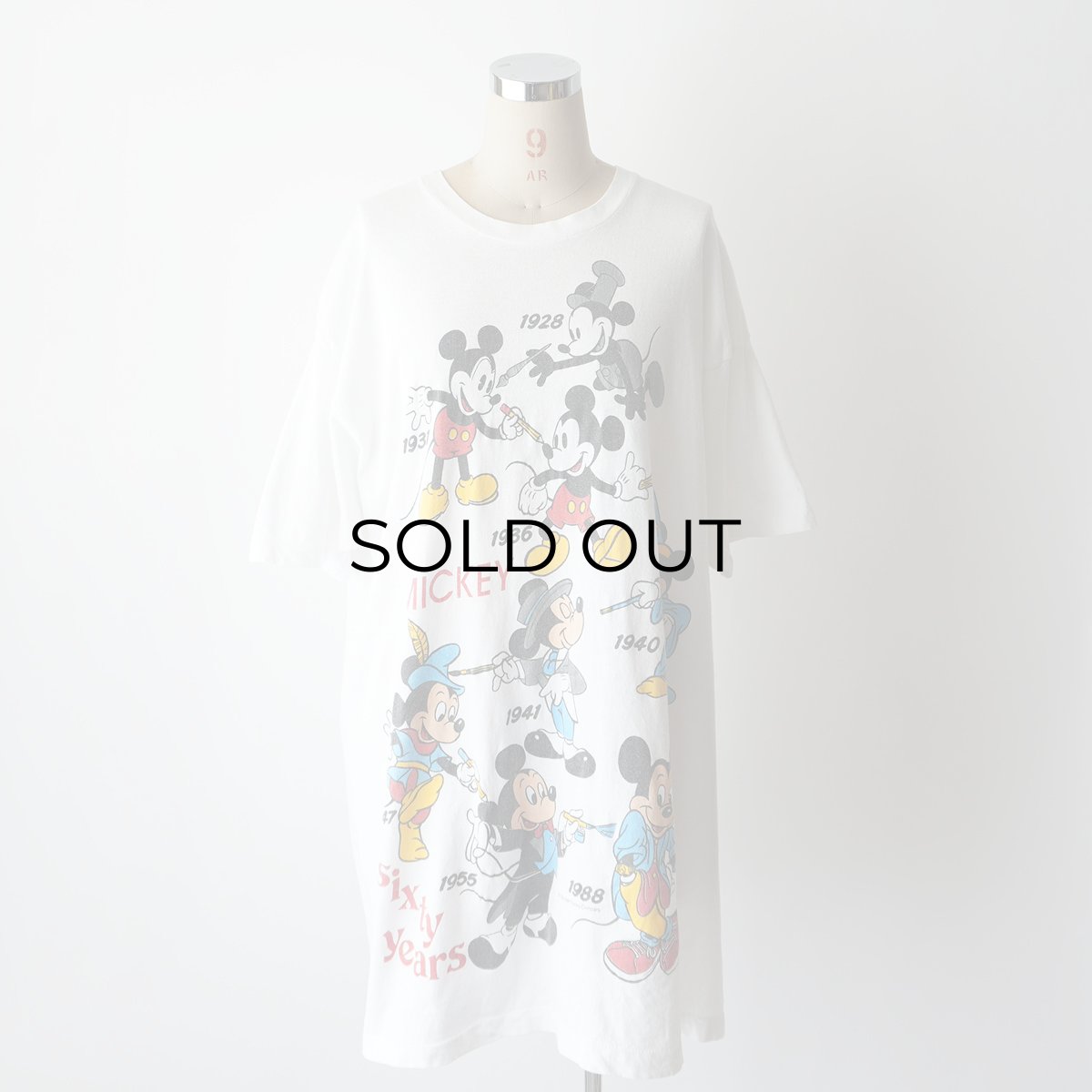 画像9: 80's UNKNOWN BRAND COTTON "SIXTY YEARS MICKEY" PRINT S/S BIG TEE (9)
